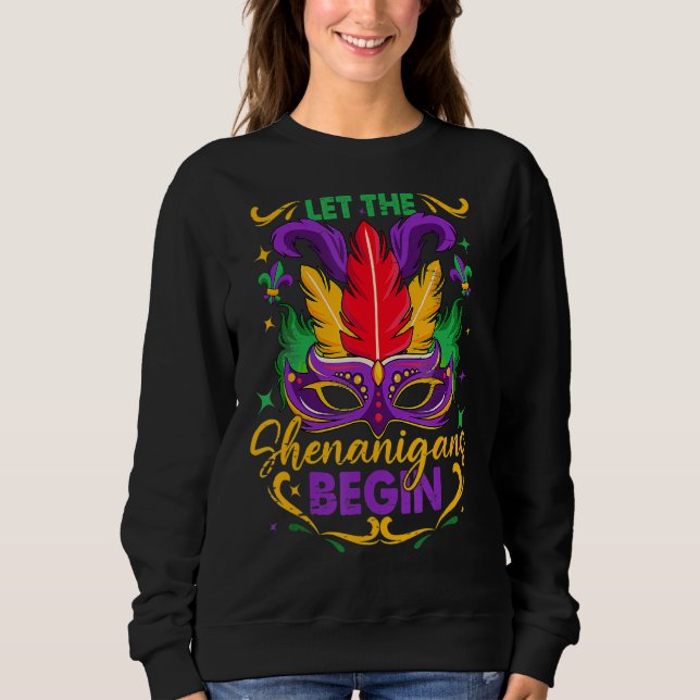 Mardi Gras Costume Låt Shenanigans börja Mardi T Shirt (Framsida)