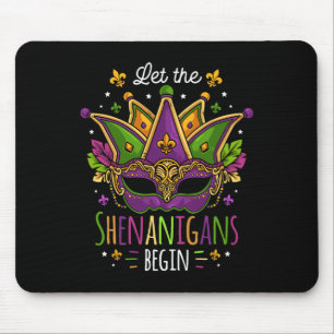 Mardi Gras Costume Låt shenanigans påbörja masken Musmatta