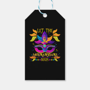 Mardi Gras Costume Låt shenanigans påbörja masken Presentetikett