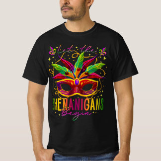 Mardi Gras Costume Låt shenanigans påbörja masken T Shirt