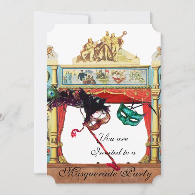 MARDI GRAS COSTUME PARTY MASQUERADE MASKS THEATER INBJUDNINGAR (Framsida)