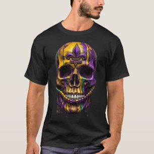 Mardi Gras Costume Sugar Skull Carnival Halloween T Shirt