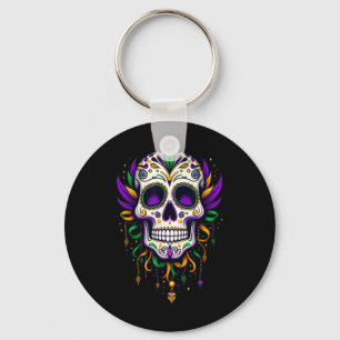 Mardi Gras Costume Sugar Skull Carnival New Orlean Nyckelring