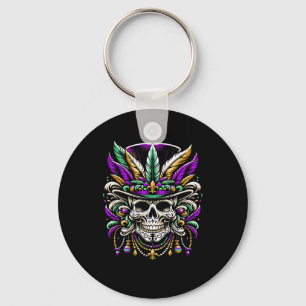 Mardi Gras Costume Sugar Skull Carnival Party Mana Nyckelring