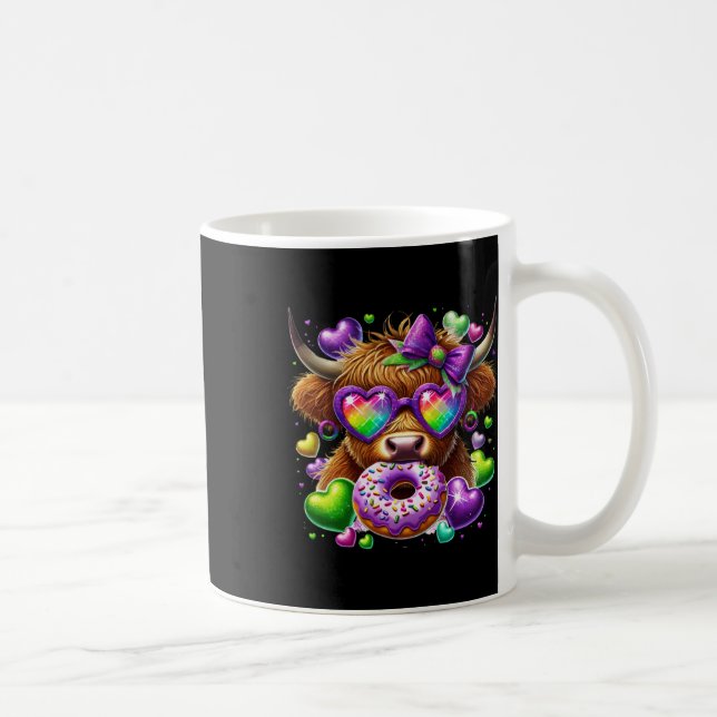 Mardi Gras Cow Sticker Kaffemugg (Höger)