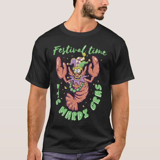 MARDI GRAS CRAWFISH NEW ORLEANS 2023 FESTIVAL  1 T SHIRT (Framsida)