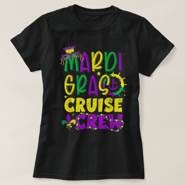 Mardi Gras Cruise 2022 Matching Family Carnival Ho T Shirt (Design framsida)