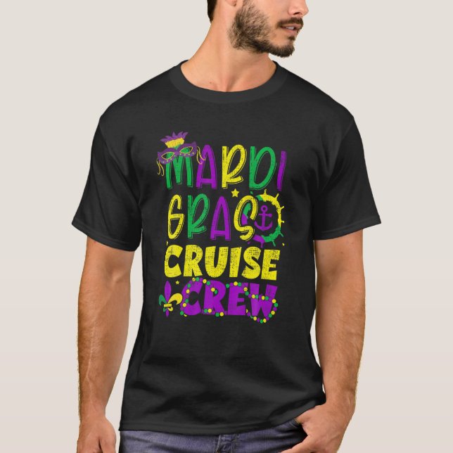 Mardi Gras Cruise 2022 Matching Family Carnival Ho T Shirt (Framsida)
