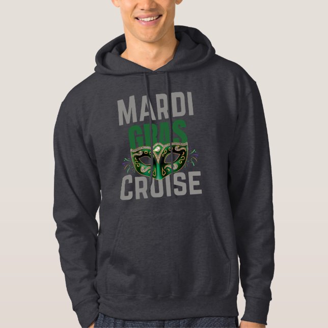 Mardi Gras Cruise 2024 Matching Family Party Hoodie (Framsida)