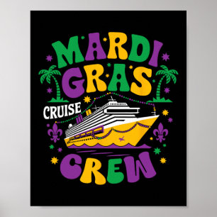 Mardi Gras Cruise Crew 2025 Resa Family Matching C Poster