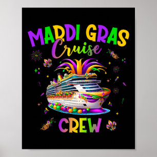 Mardi Gras Cruise Crew 2025 Resa New Orleans Famil Poster