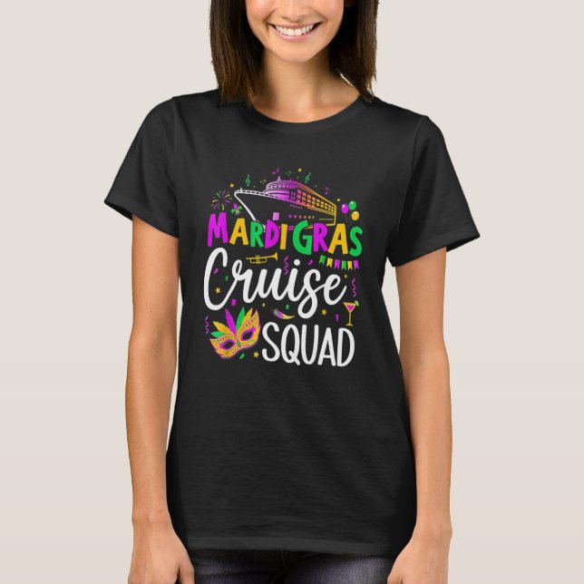 Mardi Gras Cruise Crew Cruise Mask Frakt P T Shirt (Framsida)