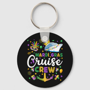 Mardi Gras Cruise Crew Matching Circle Nyckelring