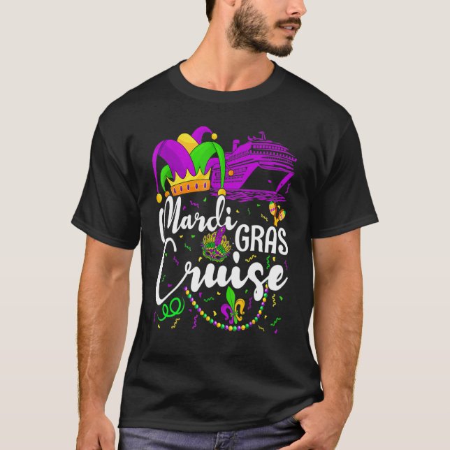Mardi Gras Cruise Cruising Mask Funny Mardi Gras C T Shirt (Framsida)