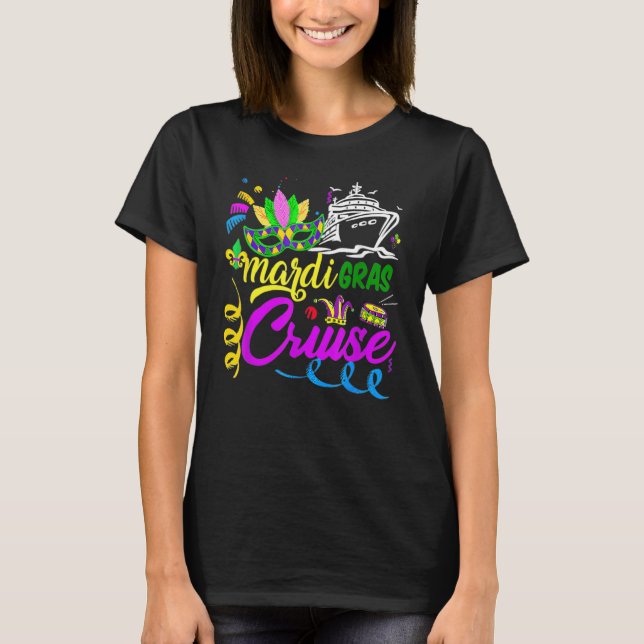 Mardi Gras Cruise Cruising New Orleans Party Costu T Shirt (Framsida)