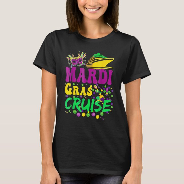 Mardi Gras Cruise Cruising New Orleans Party Costu T Shirt (Framsida)