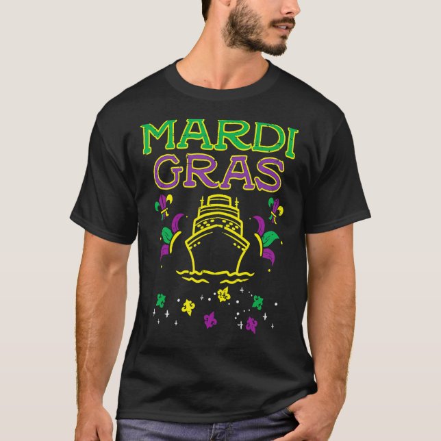 Mardi Gras Cruise Frakt Cruising Cranival Manar Wo T Shirt (Framsida)