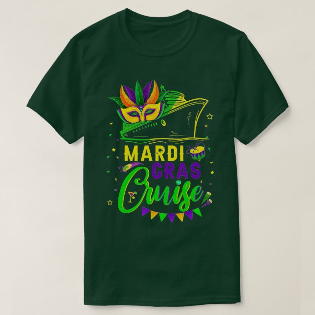 Mardi Gras Cruise Squad 2022 Cruising Mask Cruise T Shirt (Design framsida)