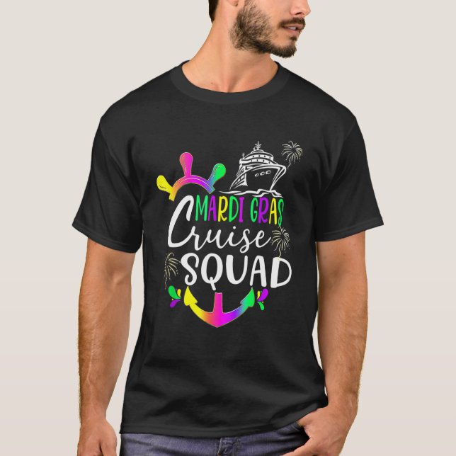 Mardi Gras Cruise Squad 2023 Matching Group_3 T Shirt (Framsida)