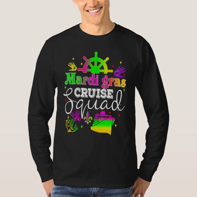 Mardi Gras Cruise Squad 2023 Matching Group_4 T Shirt (Framsida)