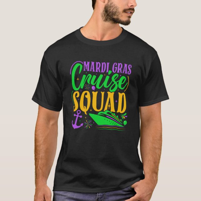Mardi Gras Cruise Squad Carnival Family Vacation P T Shirt (Framsida)