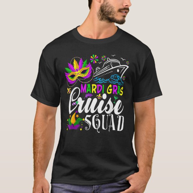 Mardi Gras Cruise Squad Costume Family Cruising Cr T Shirt (Framsida)