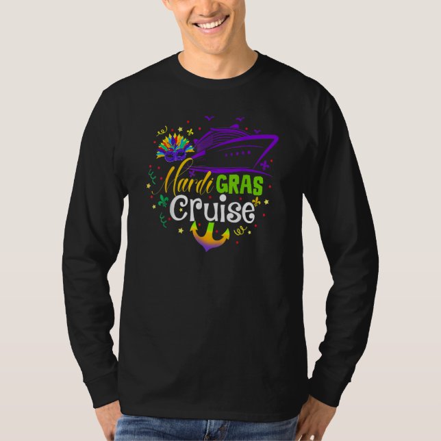 Mardi Gras Cruise Squad Funny Matching Group Famil T Shirt (Framsida)