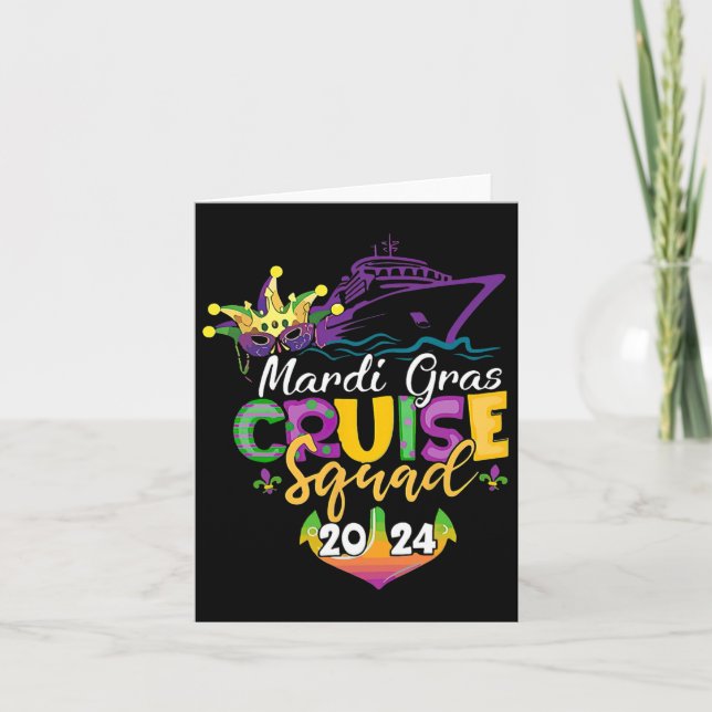 Mardi Gras Cruise Squad Kort (Framsida)