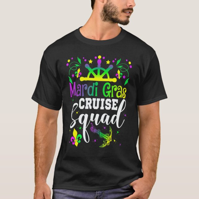 Mardi Gras Cruise Squad Matching Family Group Crui T Shirt (Framsida)