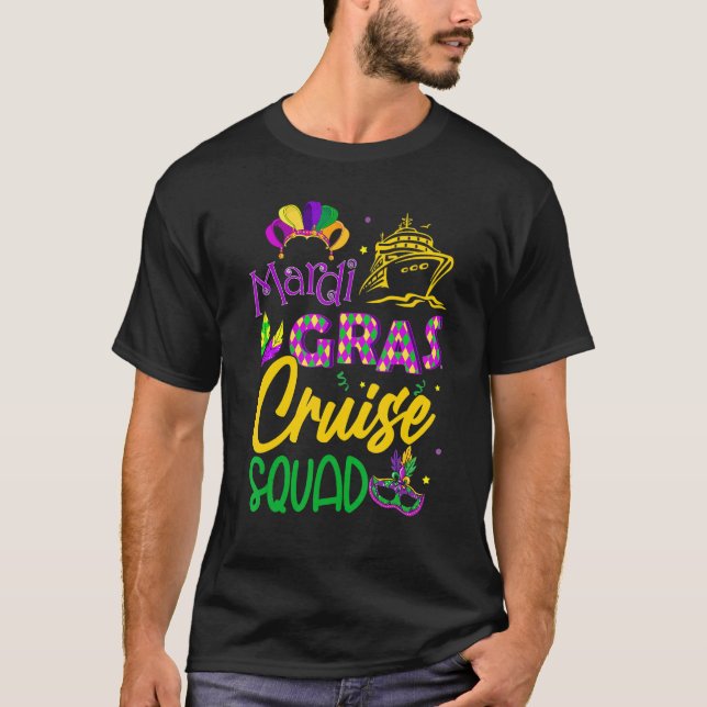Mardi Gras Cruise Squad Matching Group Cruising Cr T Shirt (Framsida)