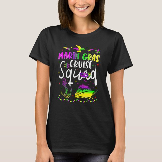 Mardi Gras Cruise Squad Matching Group New Orleans T Shirt (Framsida)