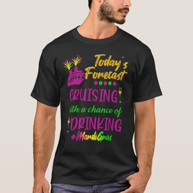 Mardi Gras Cruise Today Prorecast Group Matching O T Shirt (Framsida)