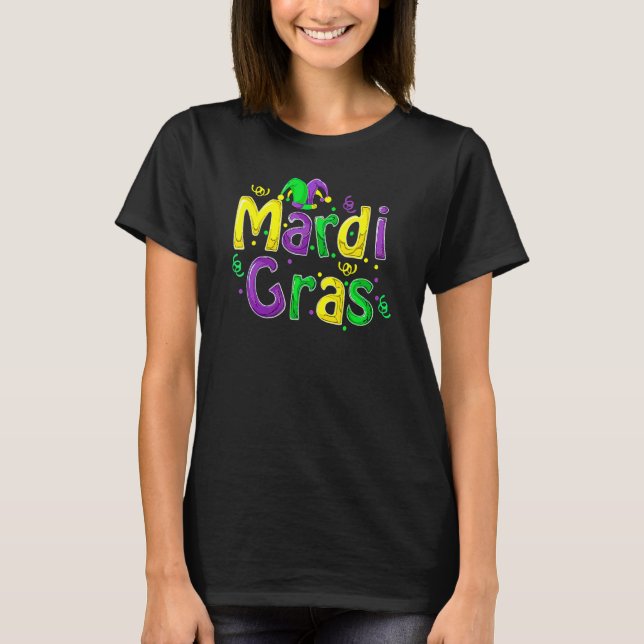 Mardi Gras Cute Carnival Fat Tuesday Funny_4 T Shirt (Framsida)