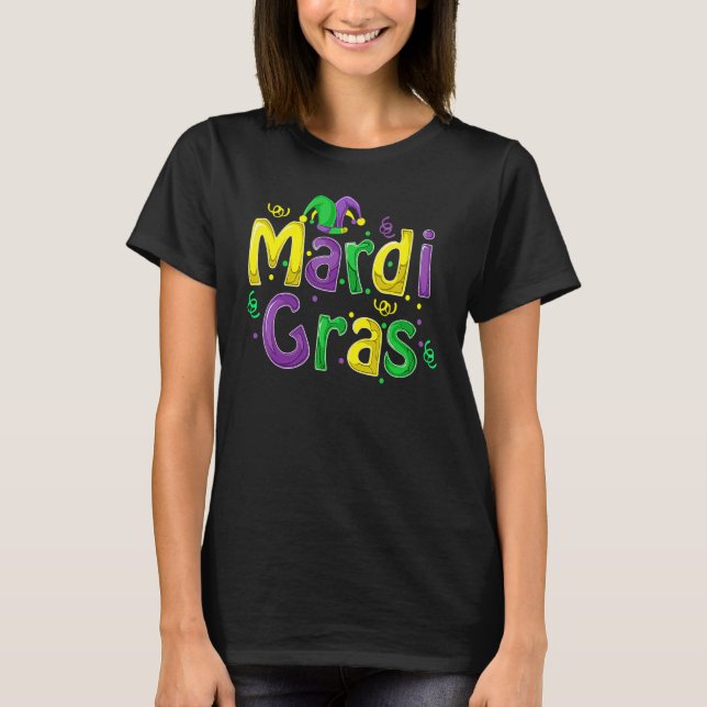 Mardi Gras  Cute Carnival Fat Tuesday Funny Gift T Shirt (Framsida)