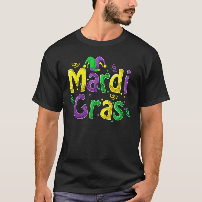Mardi Gras  Cute Carnival Fat Tuesday Funny Gift T Shirt (Framsida)