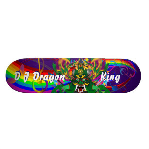 Mardi Gras D. J. Dragon Kung View Notes (visa ante Old School Skateboard Bräda 21,6 Cm