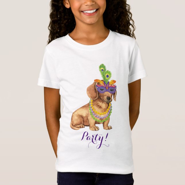 Mardi Gras Dachshund Tröja (Framsida)