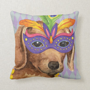 Mardi Gras Dackel Kudde