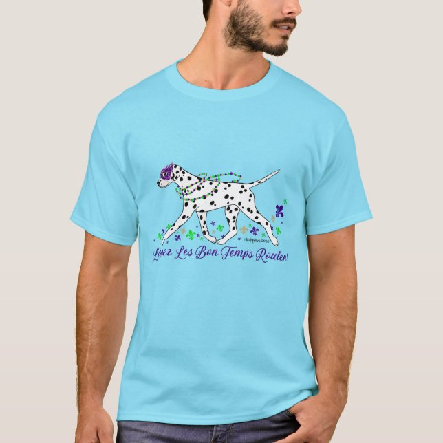 Mardi Gras Dalmatien T Shirt (Framsida)