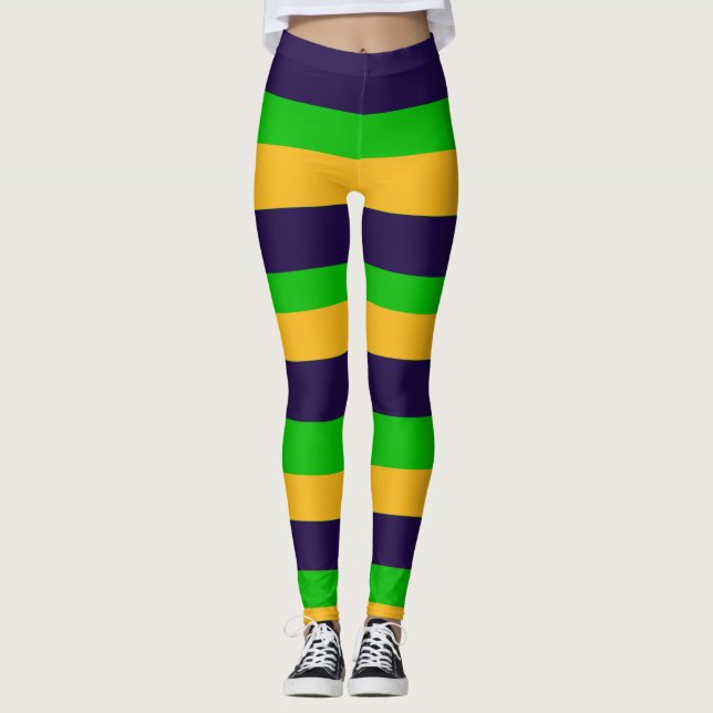 Mardi Gras damasker Leggings (Framsida)