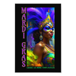 Mardi Gras Dancer Fototryck