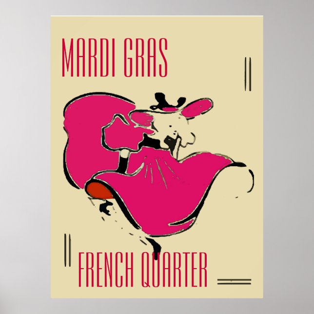 Mardi Gras Dancer, redigera text Poster (Framsidan)