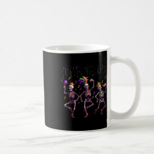 Mardi Gras Dancing Skeleton Funny 1 Kaffemugg