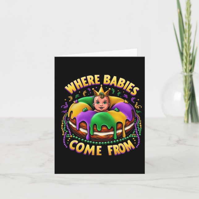 Mardi Gras där bybies Kom från Kung kummel 2 Kort (Framsida)