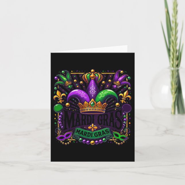 Mardi Gras-dekal  Kort (Framsida)