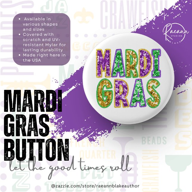 Mardi Gras Design Knapp (Skapare uppladdad)