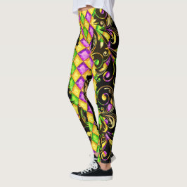 Mardi Gras Diamant Pop Mode Leggings