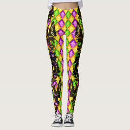Mardi Gras Diamonds Pop Mode Leggings