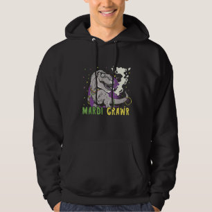 Mardi Gras Dino Parad T Rex Carnival Costume Dino Hoodie