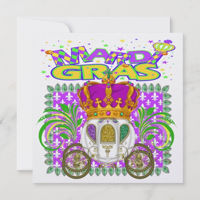 Mardi Gras - Ditt Royal-evenemang - SRF Inbjudningar (Framsida)